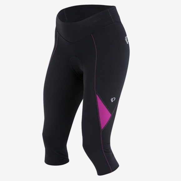 PEARL iZUMi Women's Sugar Cycling 3/4 Tight, Black/Purple Wine Padded Large - Picture 15 of 15